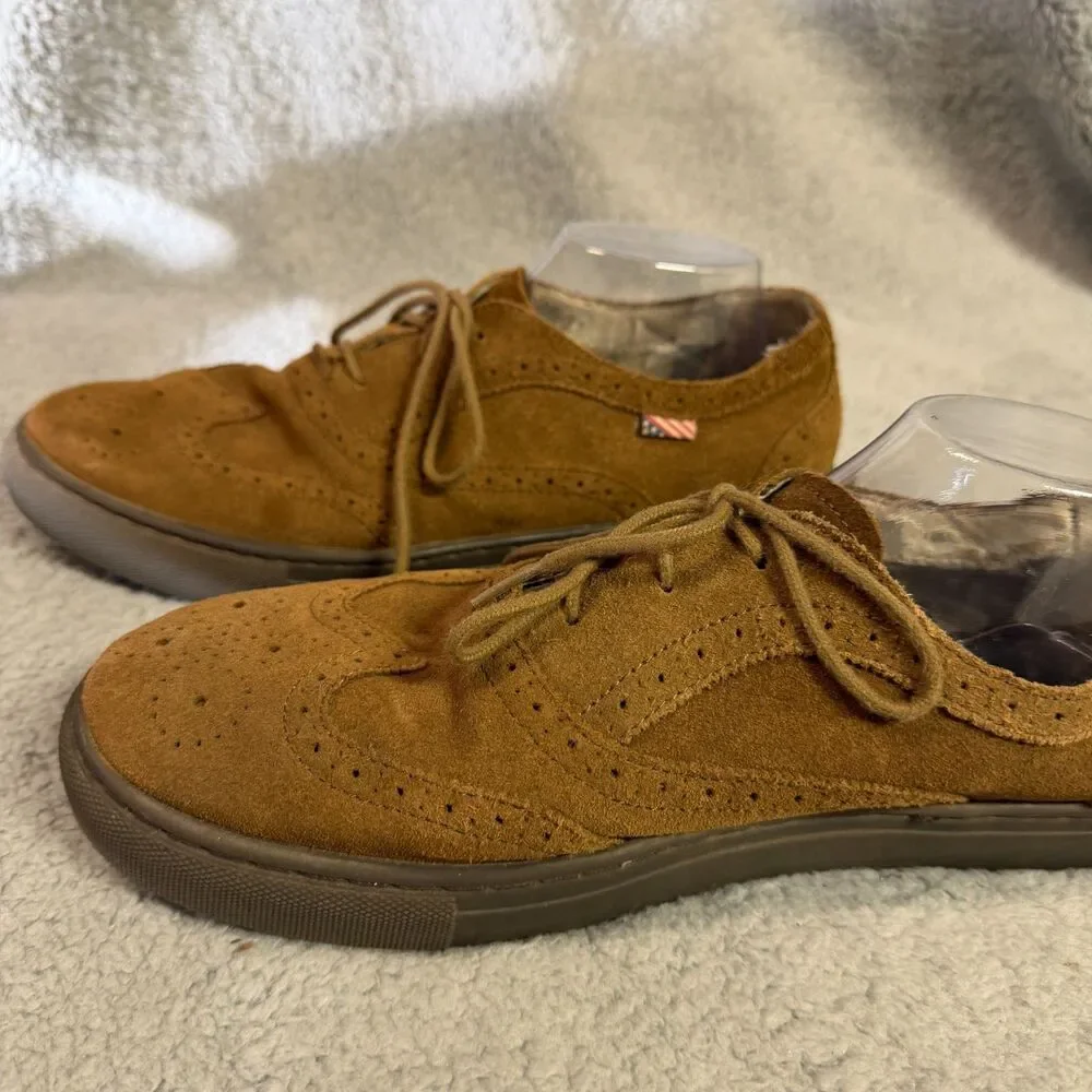 Ralph Lauren Wingtip Shoes Mens 10.5D Brown Denim & Supply Casual Suede